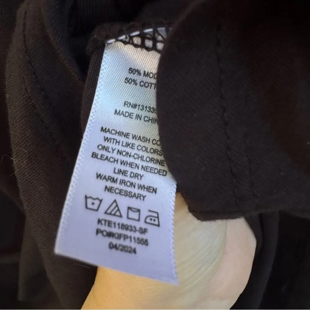 Nine Britton x Stitch Fix Black Knot Front Top, Medium - Picture 5 of 7